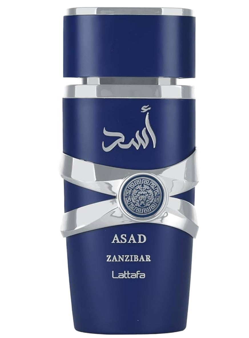 Lattafa Asad Zanzibar for Men Eau de Parfum Spray. 3.4 Ounce